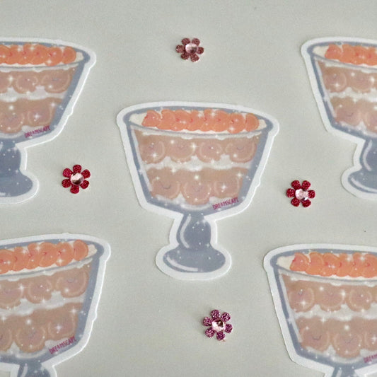 Peaches & Cream Cake Sticker