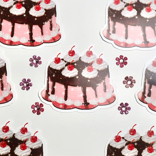 Cherry Chocolate Crème Cake
Sticker