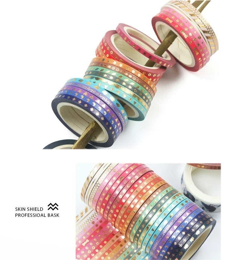 Gold Pattern Washi Tape Set