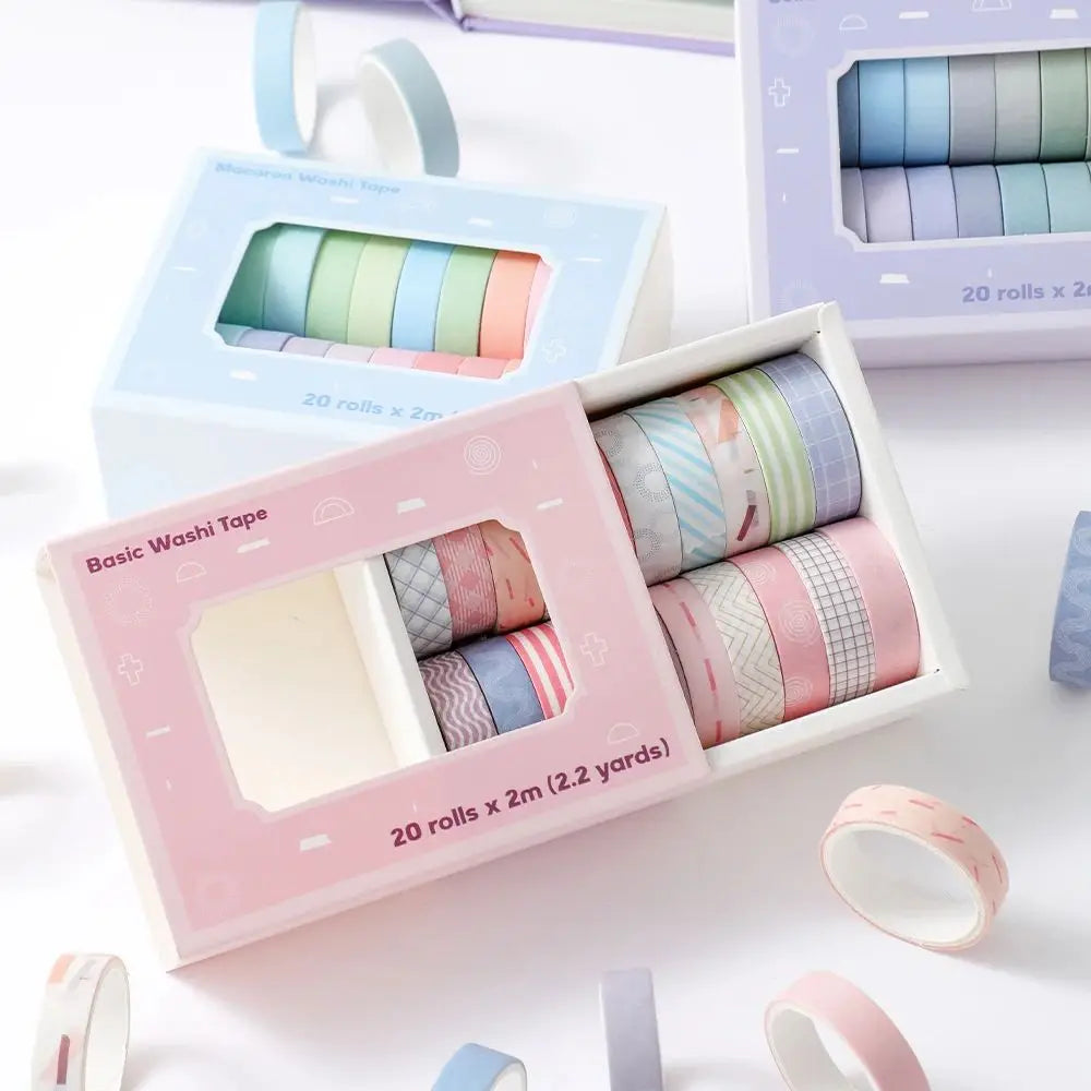 Colorful Slim Washi Tape Set