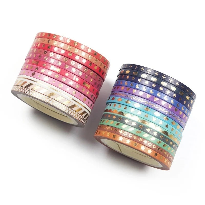 Gold Pattern Washi Tape Set