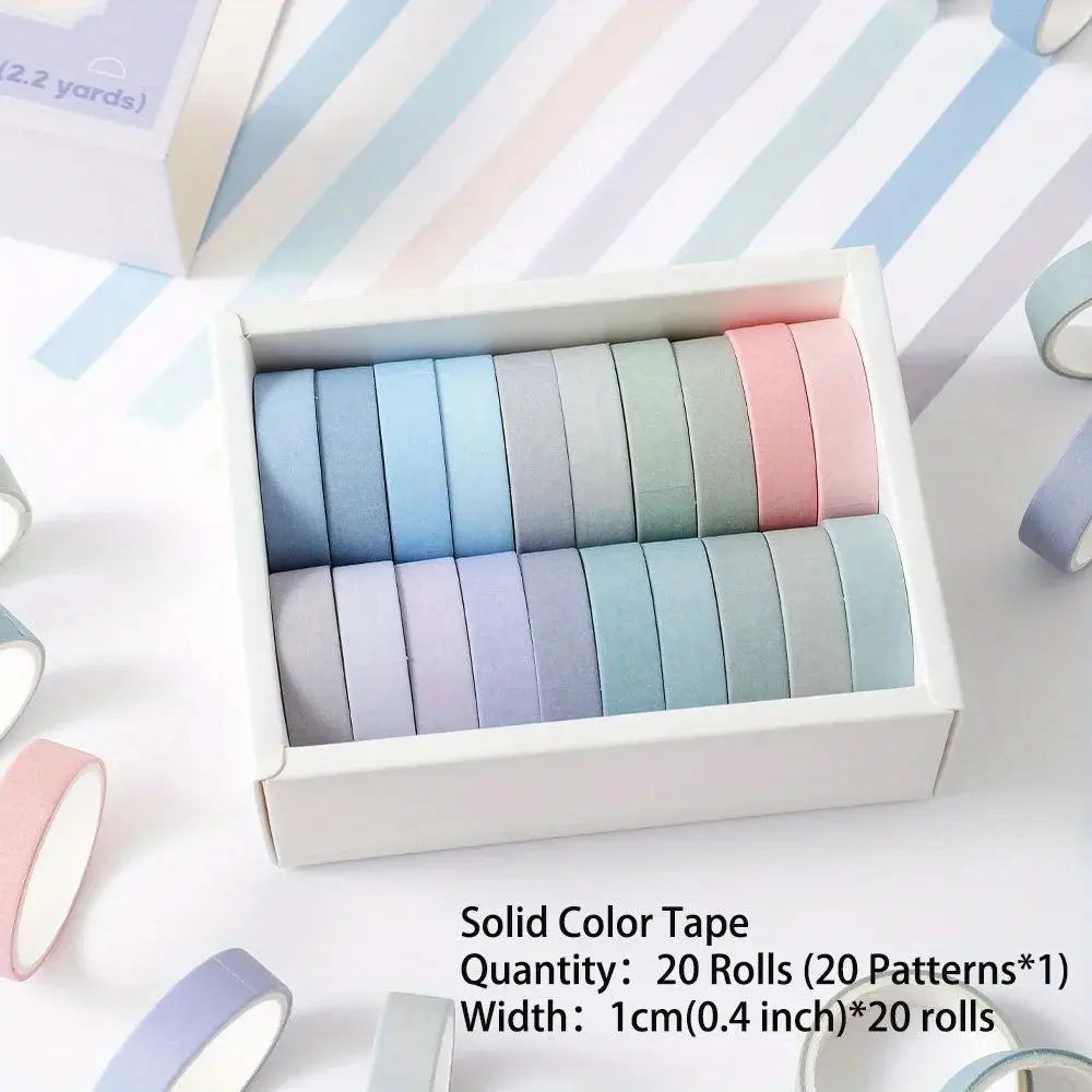 Colorful Slim Washi Tape Set