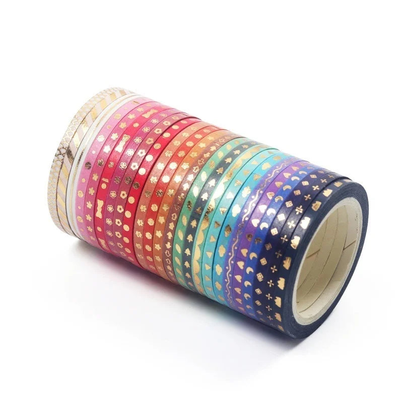 Gold Pattern Washi Tape Set
