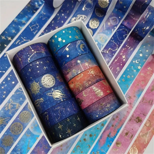Galaxy, Gold Foil Constellation Washi Tape Set