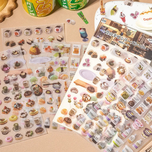 Cute Snacks Themed Stickers