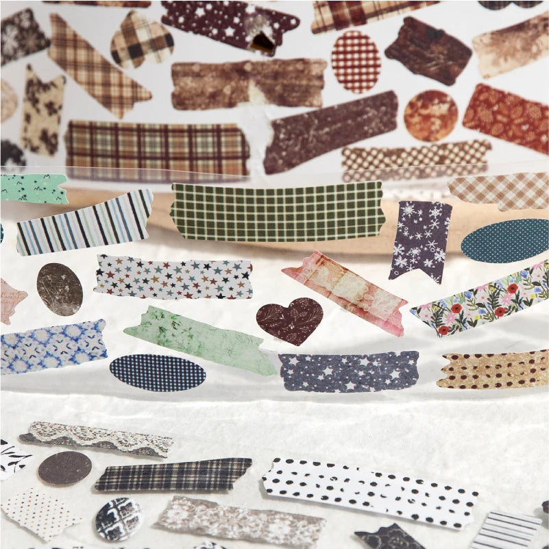 Vintage Text Sticker Washi Tape