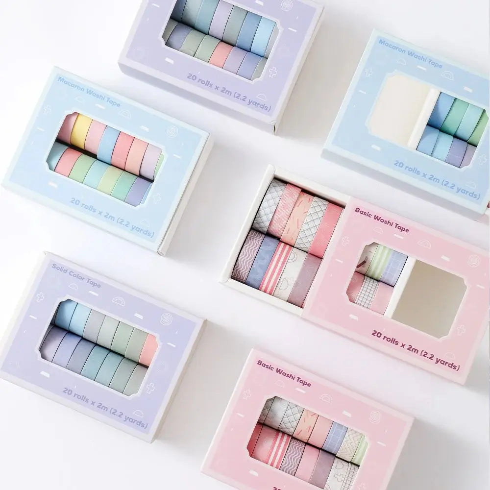 Colorful Slim Washi Tape Set