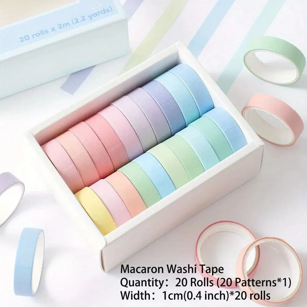 Colorful Slim Washi Tape Set