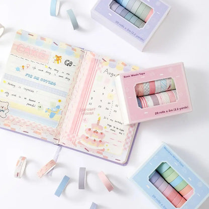 Colorful Slim Washi Tape Set