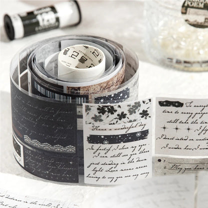 Vintage Text Sticker Washi Tape