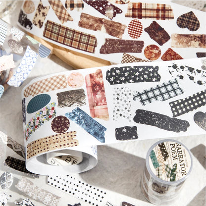 Vintage Text Sticker Washi Tape